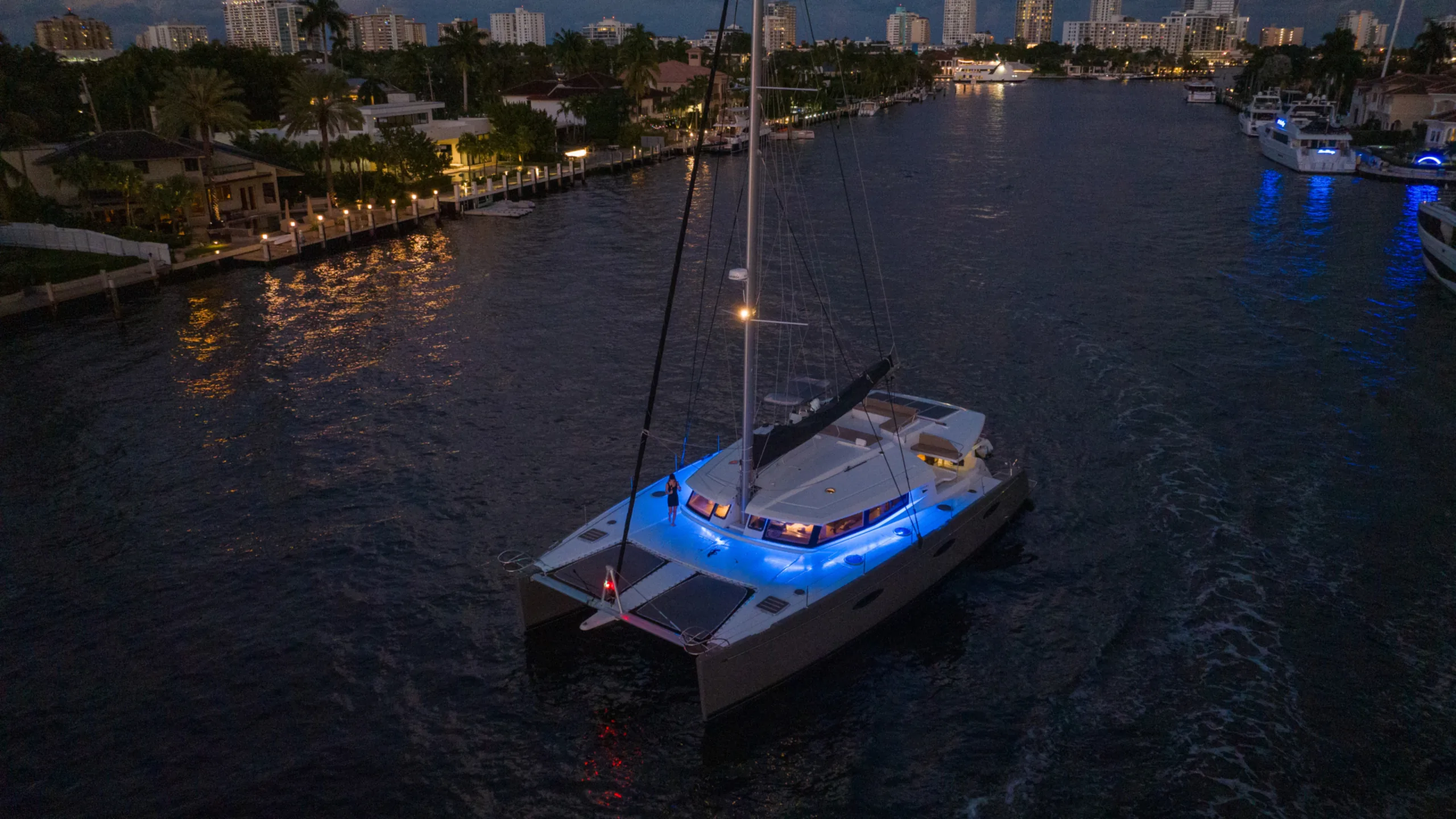 Fountaine Pajot yacht features for a private Fort Lauderdale charter