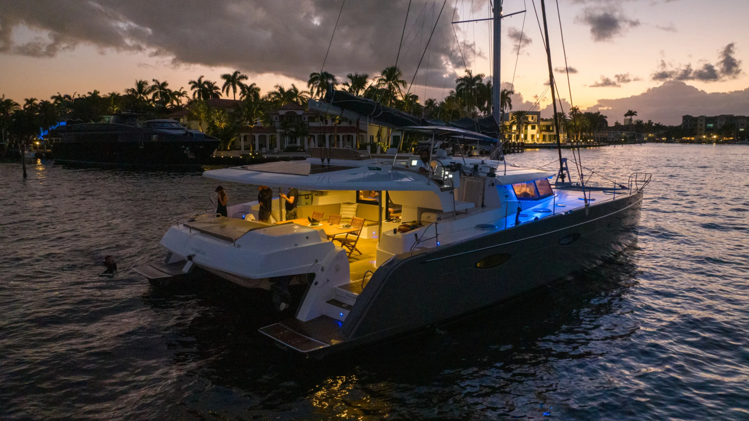 Fountaine Pajot onboard areas for Fort Lauderdale charters