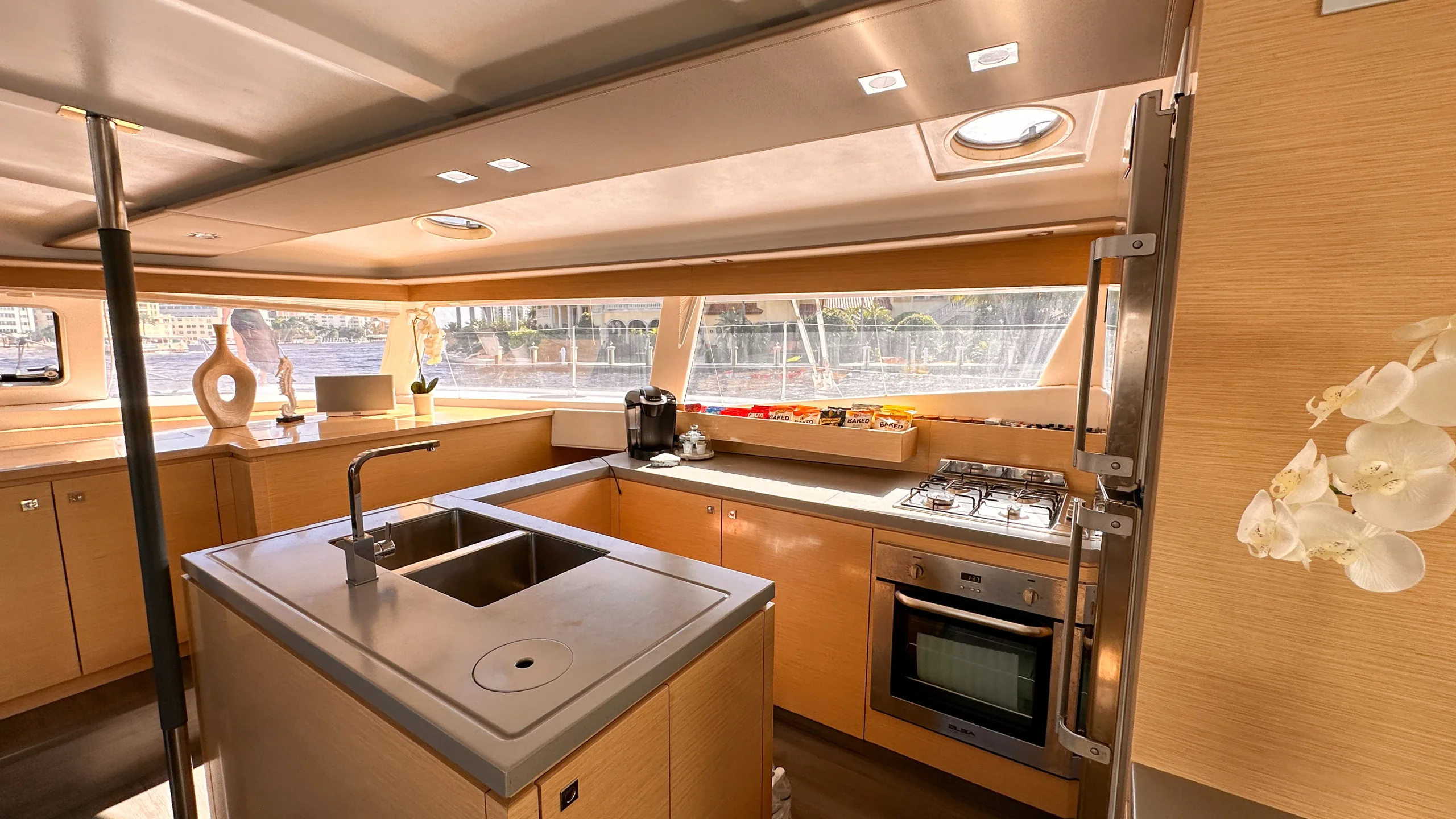 Fountaine Pajot private yacht setting in Fort Lauderdale