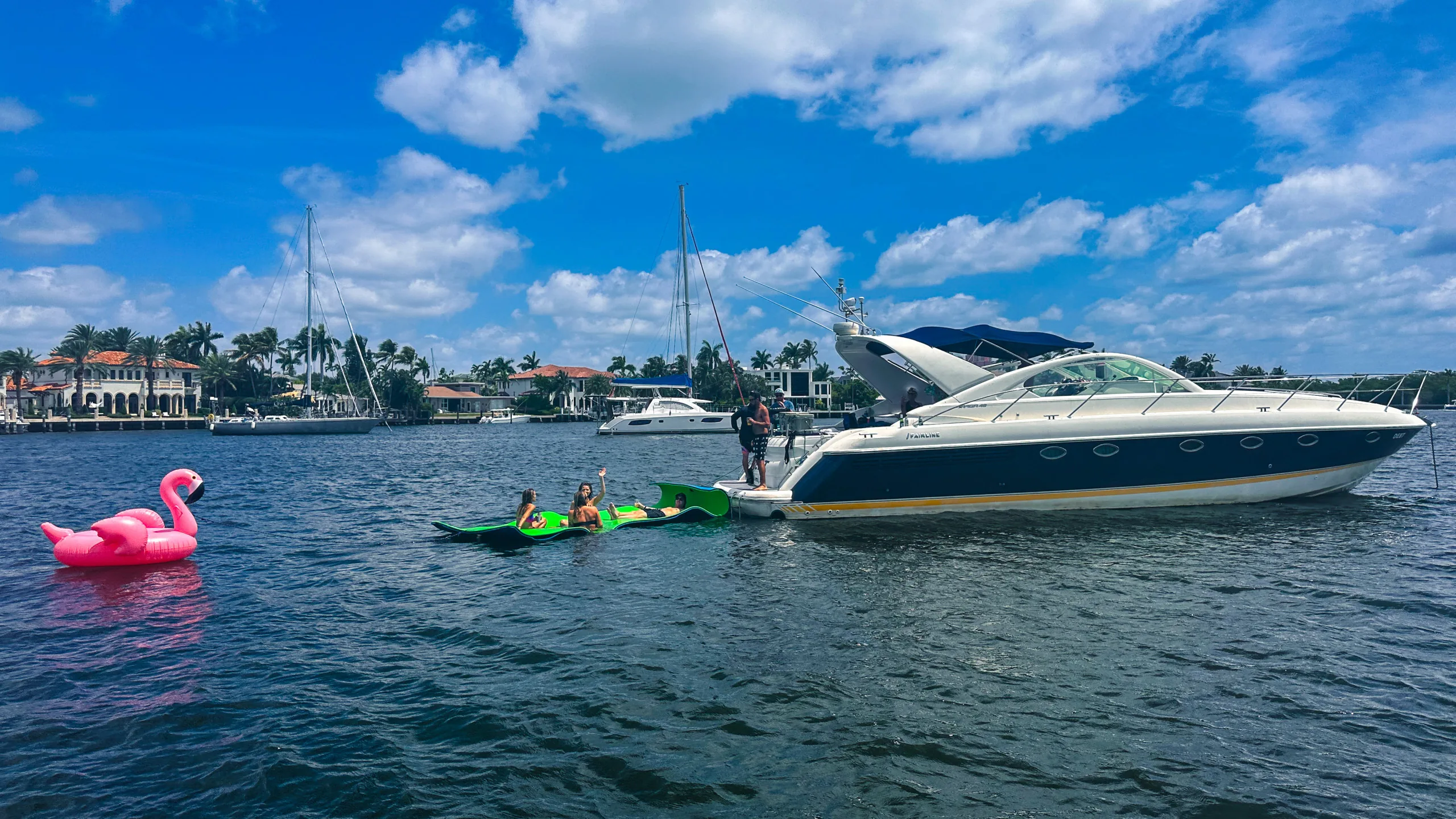 Fairline aboard a private Fort Lauderdale yacht rental