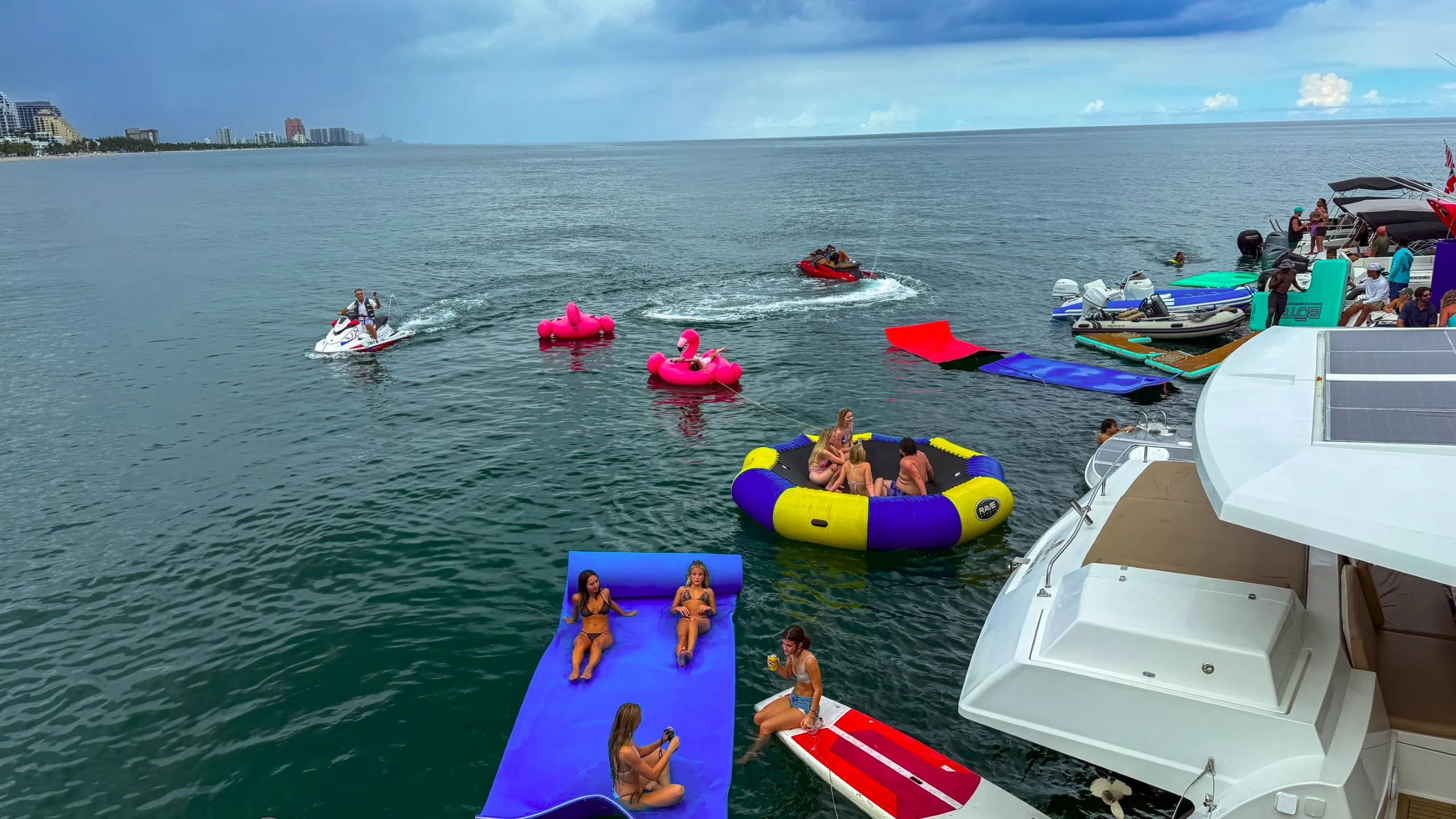 Private yacht charter deck view