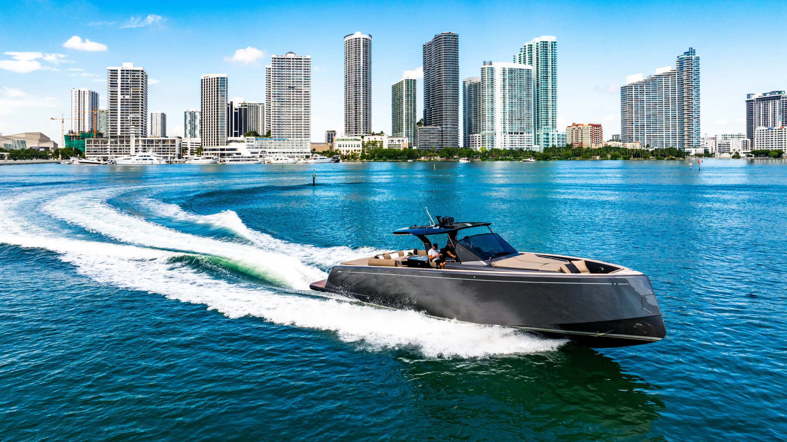 Pardo aboard a private Fort Lauderdale yacht rental