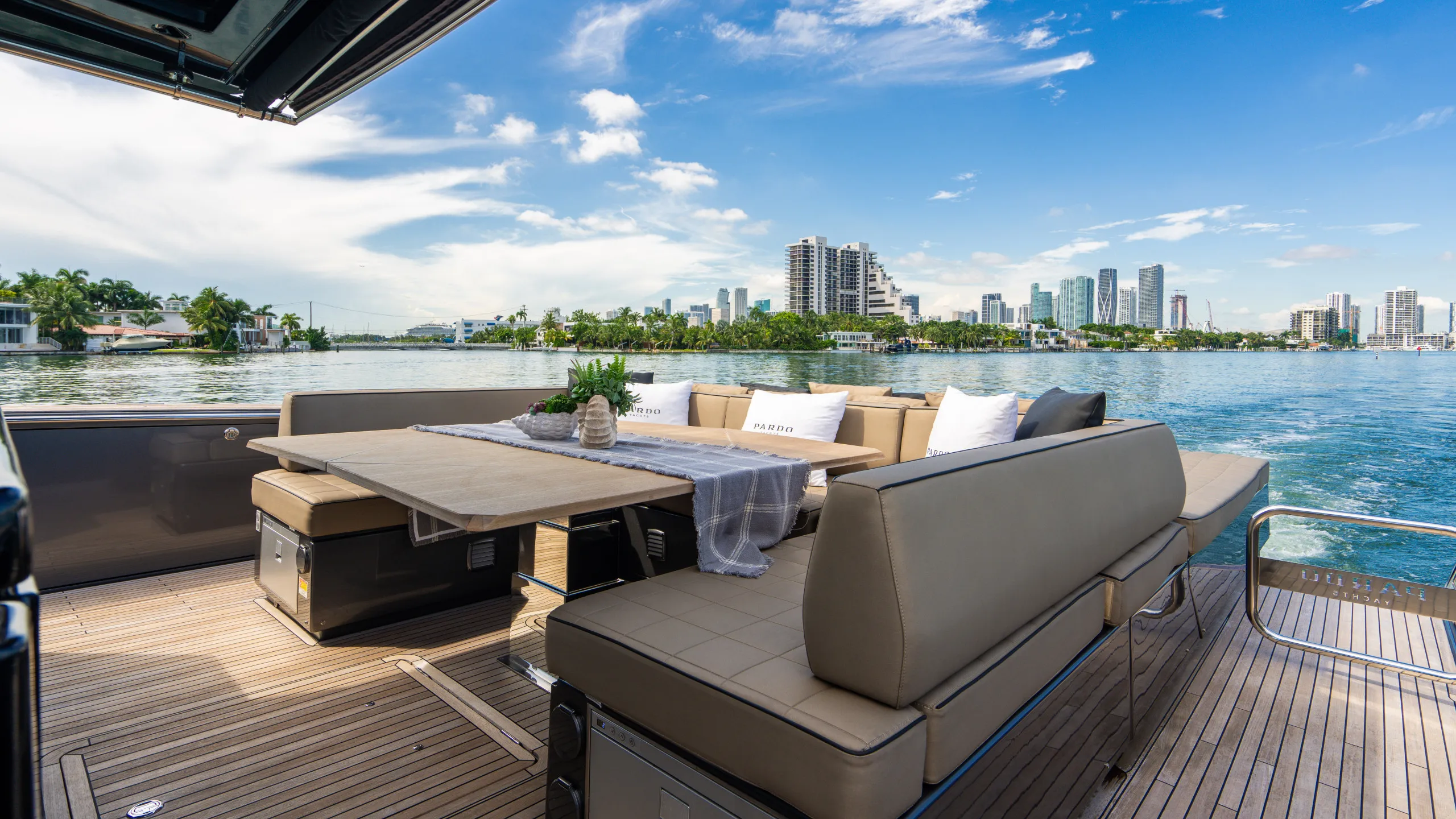 Pardo onboard areas for Fort Lauderdale charters