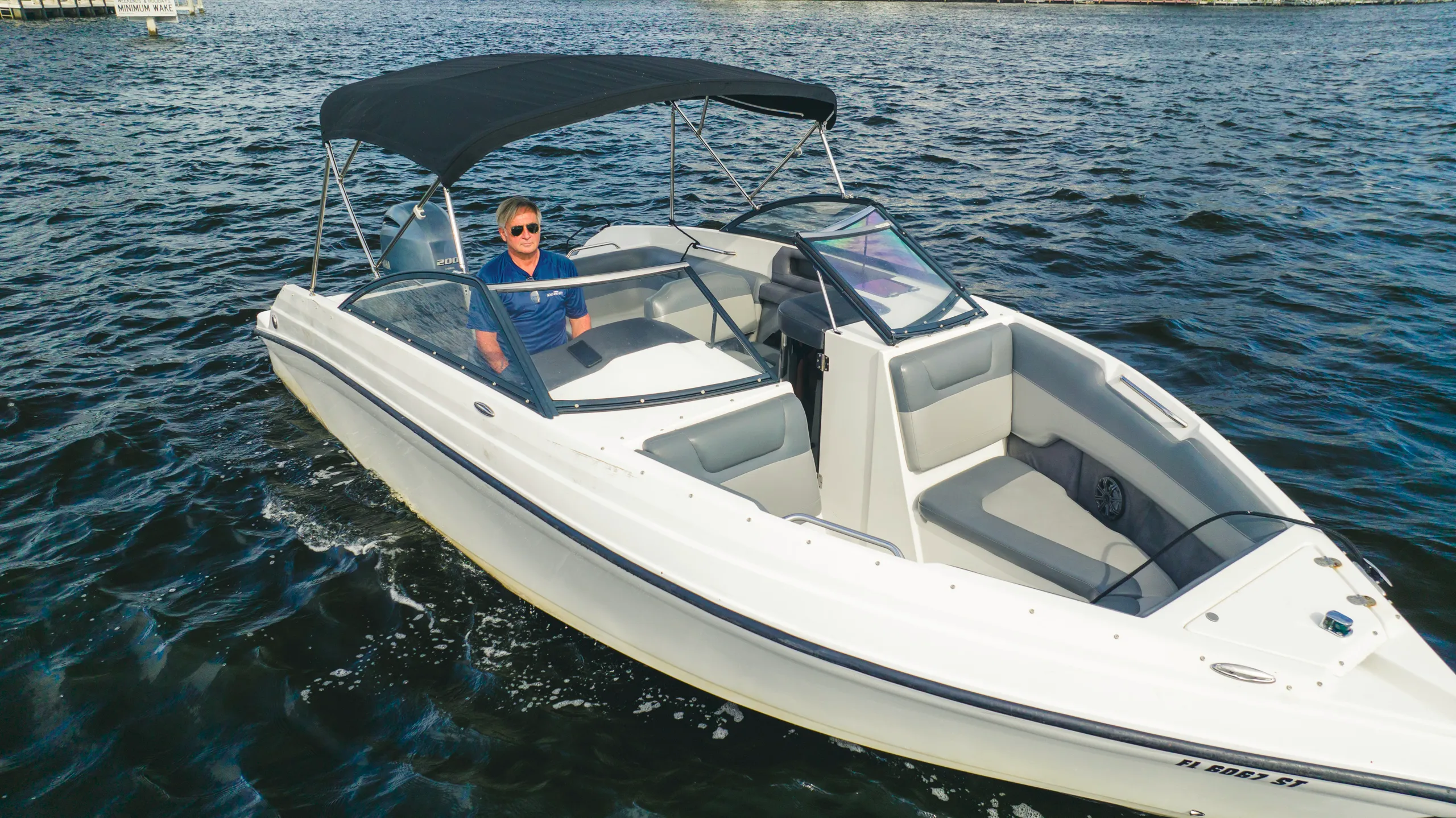 Rinker vessel view for private charters in Fort Lauderdale
