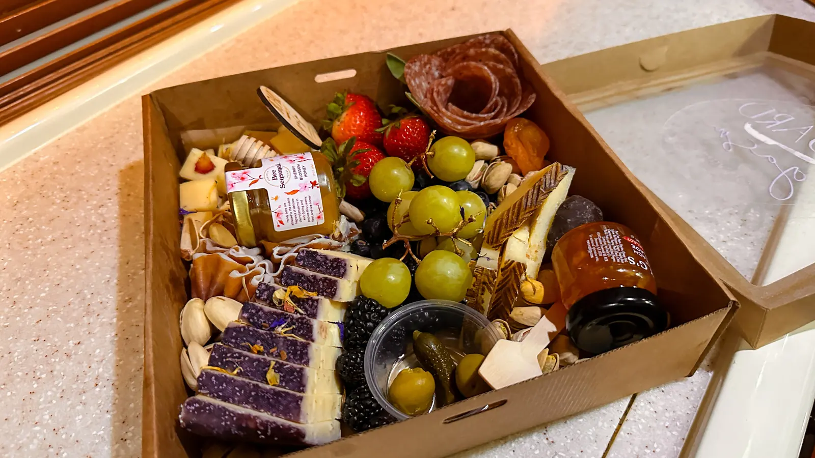 Charcuterie prepared for a private yacht charter