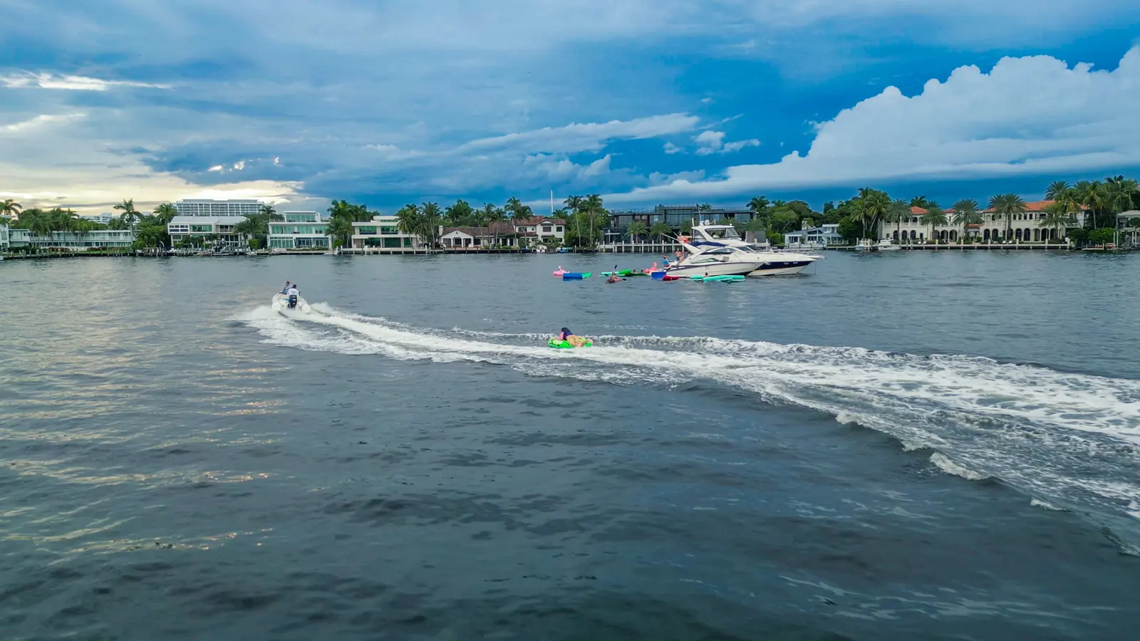 Watersports activity during a private yacht charter