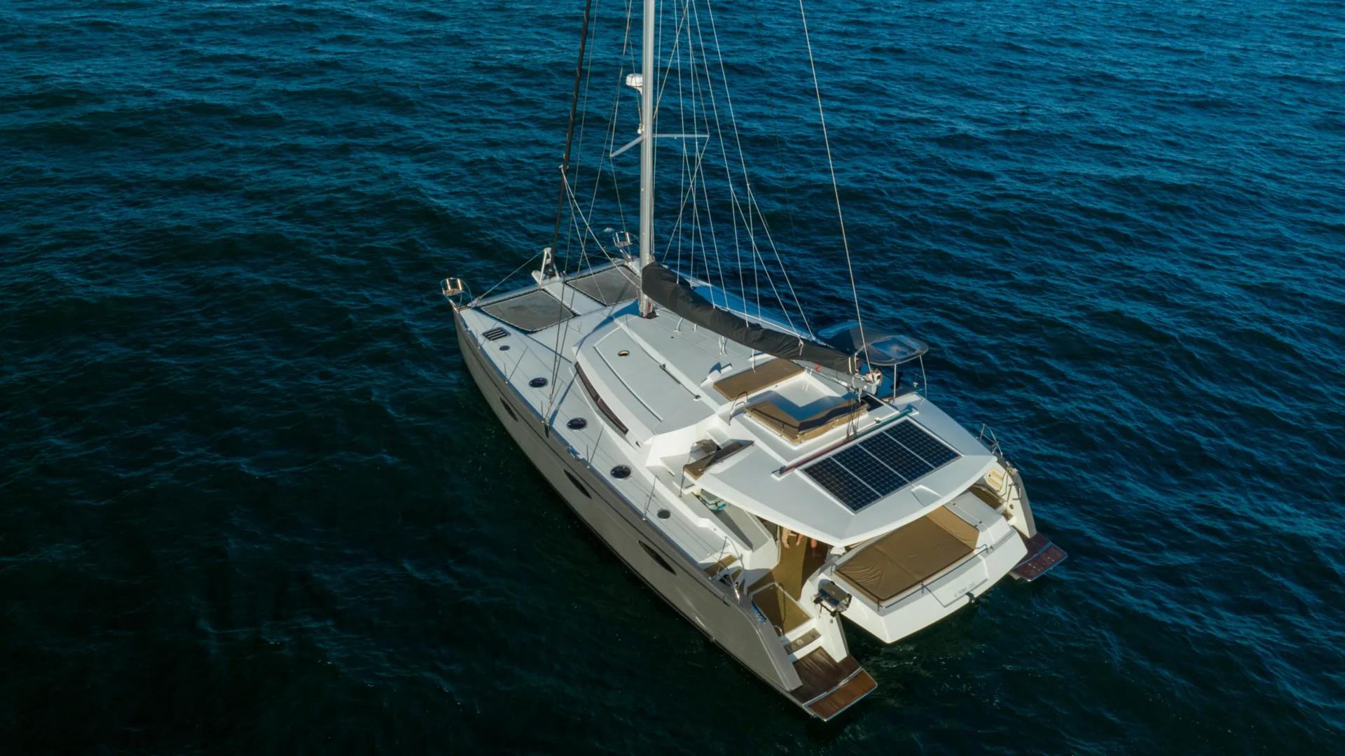 Catamaran underway for a private sailing experience
