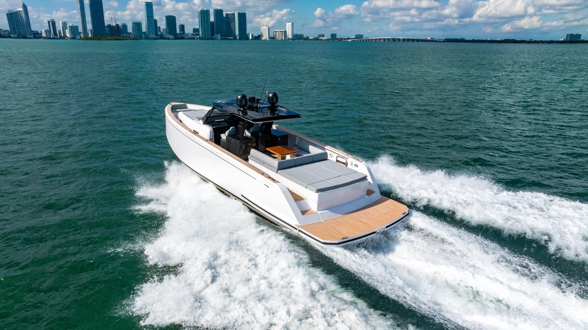 White Pardo charter-ready yacht in Fort Lauderdale, Florida